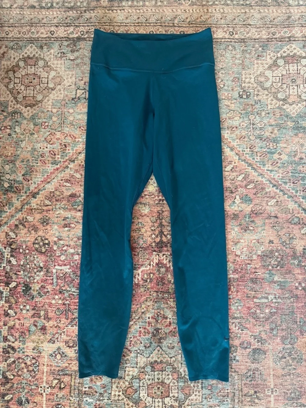 NIKE One Lux Dri-Fit 7/8 Mid-rise Training Tights in Teal Size Small